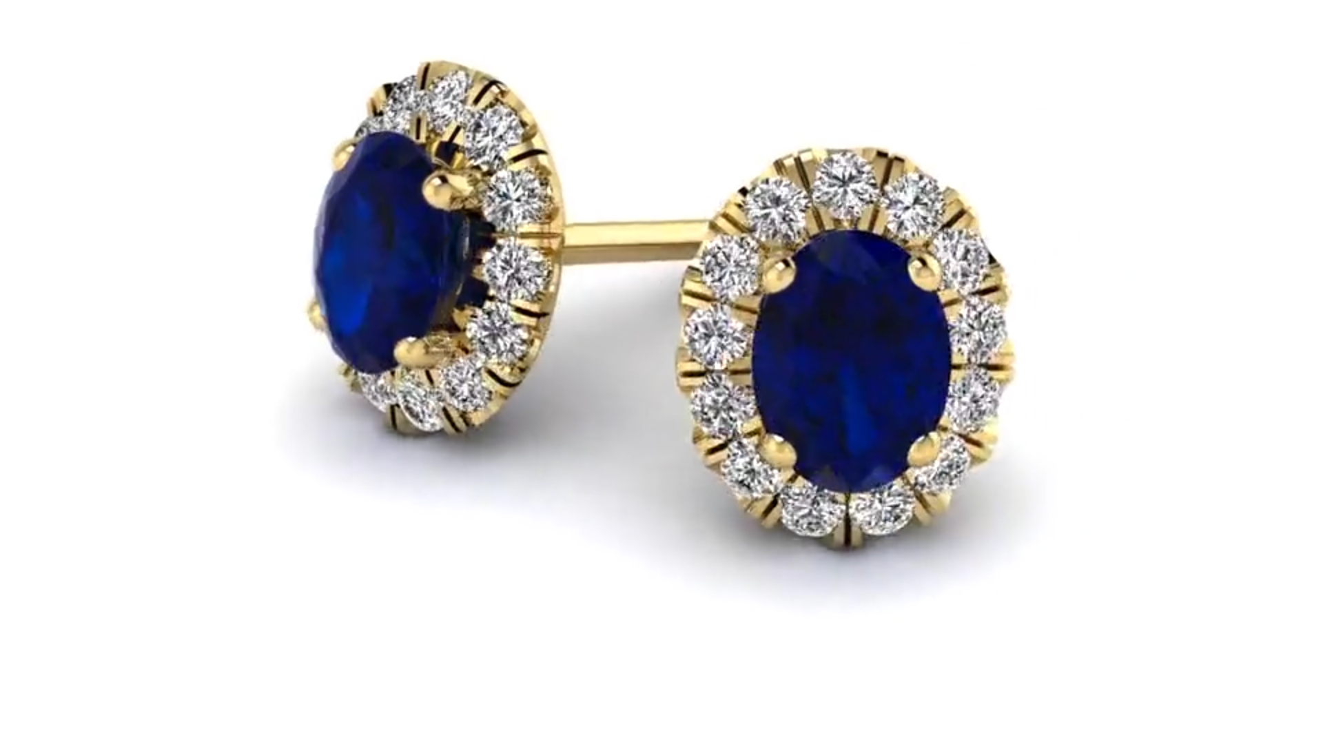 Details about   Gemondo 9ct Yellow Gold Sapphire Single Stone Heart Stud Earrings 